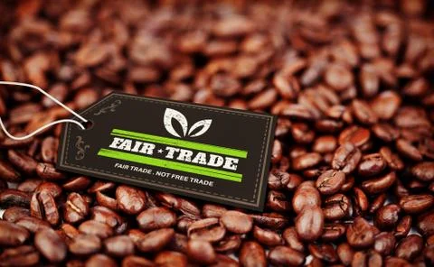 Composite image of fair trade stamp Stock Illustration