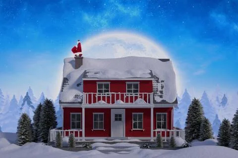 Composite image of father christmas doing some yoga Ilustración de archivo