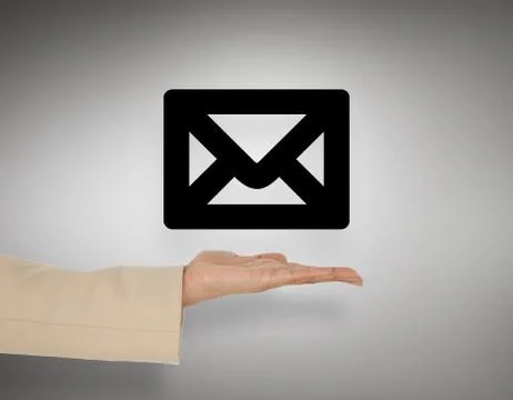 Composite image of female hand presenting envelope Stock Illustration