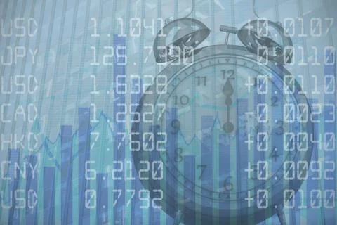Composite image of financial figures of stock Stock Illustration