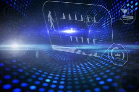 Composite image of fitness interface Ilustração Stock