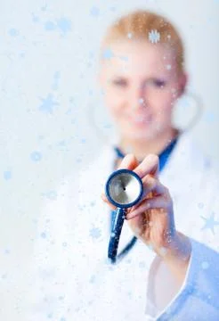 Composite image of focus on stethescope Stock-Illustration