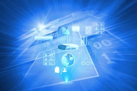 Composite image of global technology background イラスト素材