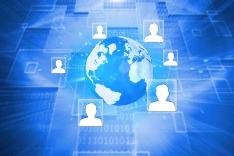 Composite image of global technology background イラスト素材