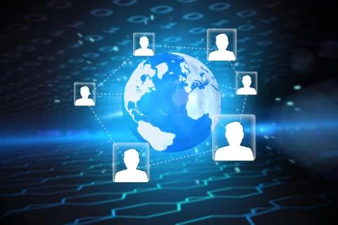 Composite image of global technology background Stock-Illustration