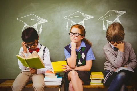 Composite image of graduation hat vector Stock Photos