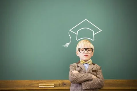 Composite image of graduation hat vector Stock Photos