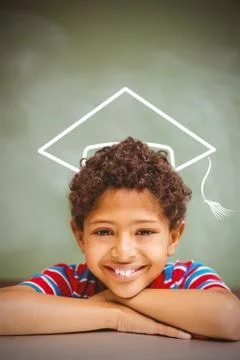 Composite image of graduation hat vector Stock Photos