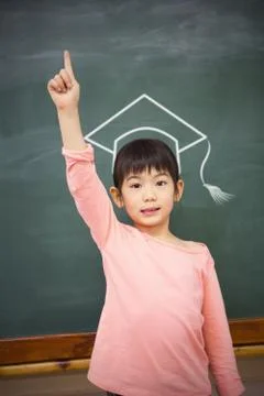 Composite image of graduation hat vector Stock Photos