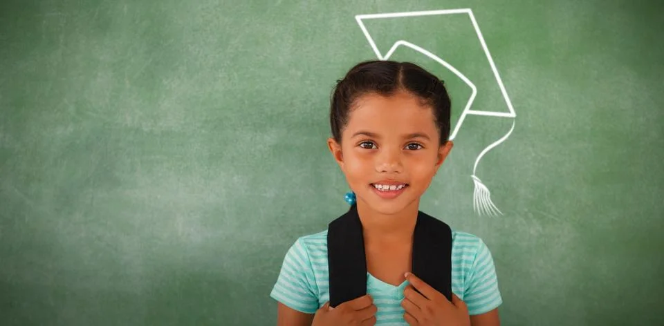 Composite image of graduation hat vector Stock Photos