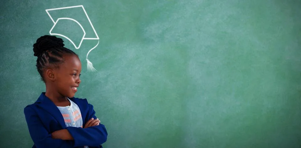 Composite image of graduation hat vector Stock Photos