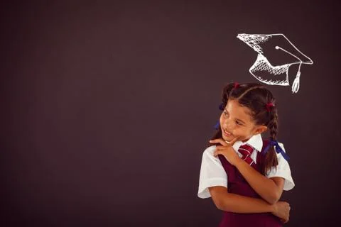 Composite image of graduation hat vector Stock Photos