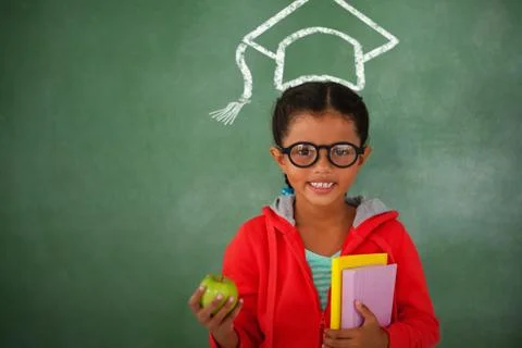 Composite image of graduation hat vector Stock Photos