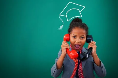 Composite image of graduation hat vector Stock Photos