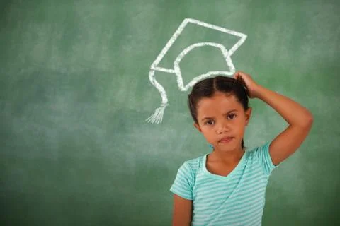 Composite image of graduation hat vector Stock Photos