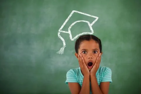 Composite image of graduation hat vector Stock Photos