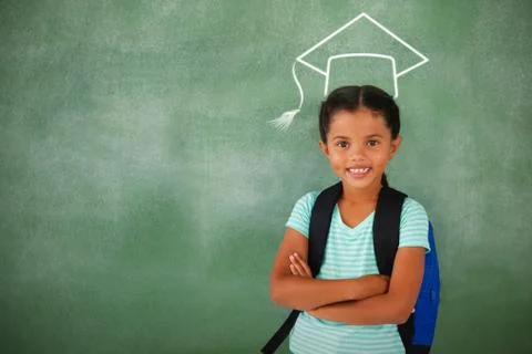 Composite image of graduation hat vector Stock Photos