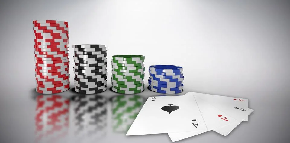 Composite image of graphic 3d image of gambling chips Stockillustratie