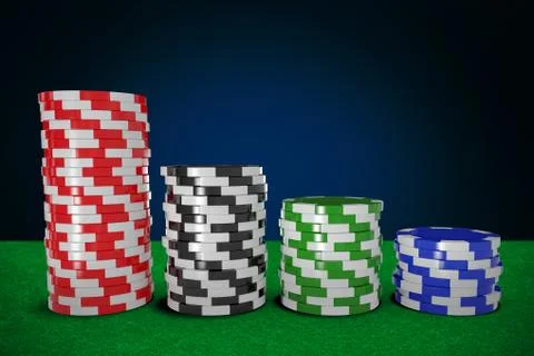 Composite image of graphic 3d image of gambling chips Stock Photos