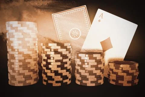 Composite image of graphic 3d image of gambling chips Stock Photos