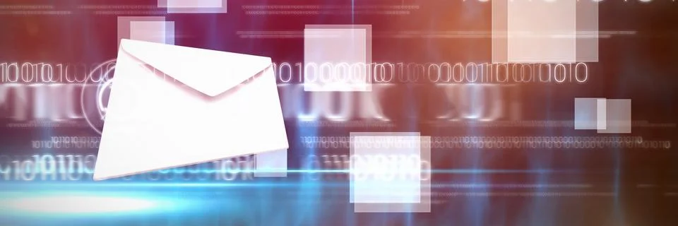 Composite image of graphic of envelope on white background イラスト素材