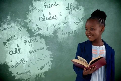 Composite image of graphic image of text on blue chalkboard Stock Photos