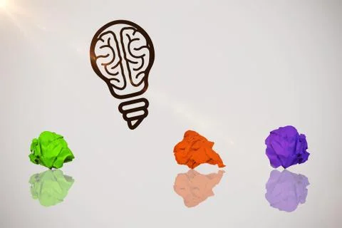 Composite image of graphic image of violet crumpled paper Stock Illustration
