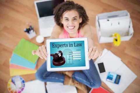 Composite image of graphic interface of lawyer contact form 스톡 사진
