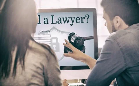Composite image of graphic interface of lawyer contact form Stock Photos