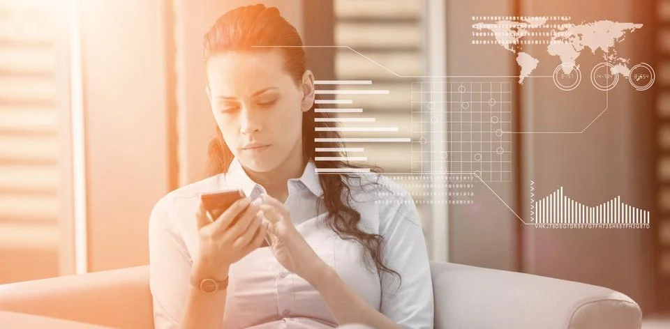 Composite image of graphical interface by binary coding over black background 3d Stock Photos