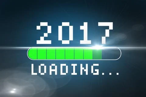 Composite image of green loading display Stock Illustration