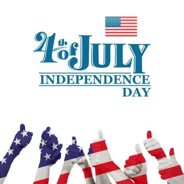 Composite image of group of hands giving thumbs up Ilustração Stock