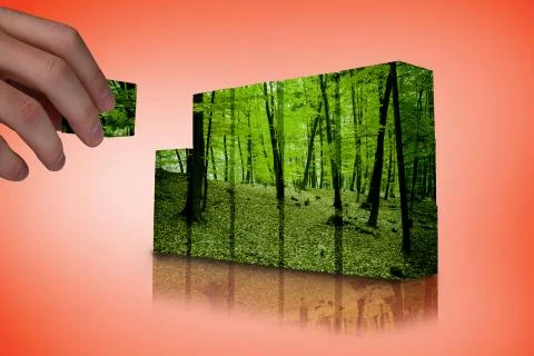 Composite image of hand building wall Ilustración de archivo