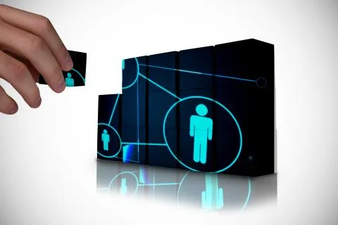 Composite image of hand building wall Stock Illustration
