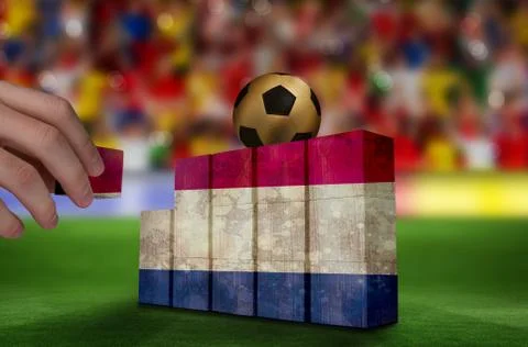 Composite image of hand building wall Ilustración de archivo