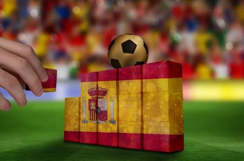 Composite image of hand building wall Ilustración de archivo