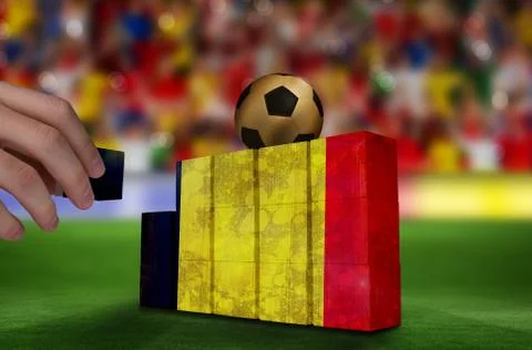 Composite image of hand building wall Ilustración de archivo