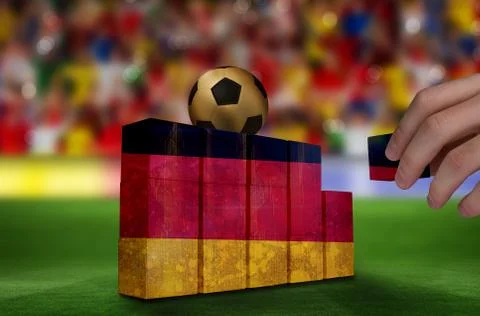 Composite image of hand building wall Ilustración de archivo