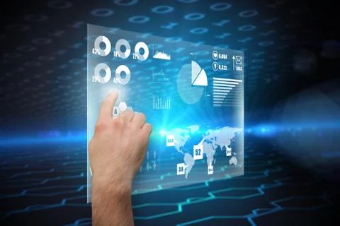 Composite image of hand pointing Stockillustratie