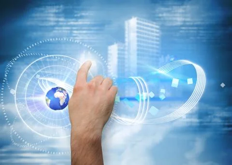 Composite image of hand pointing Stockillustratie