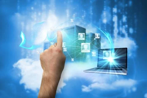 Composite image of hand pointing イラスト素材