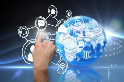 Composite image of hand pointing イラスト素材