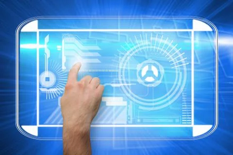 Composite image of hand pointing Stock Illustration