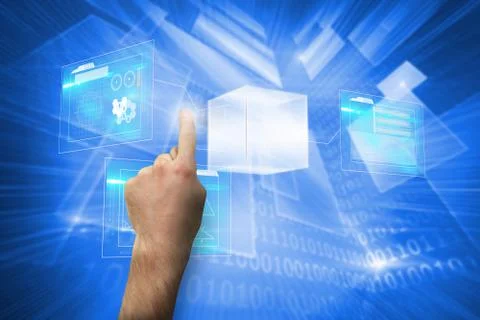 Composite image of hand pointing Stock Illustration