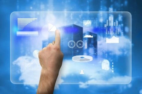 Composite image of hand pointing イラスト素材