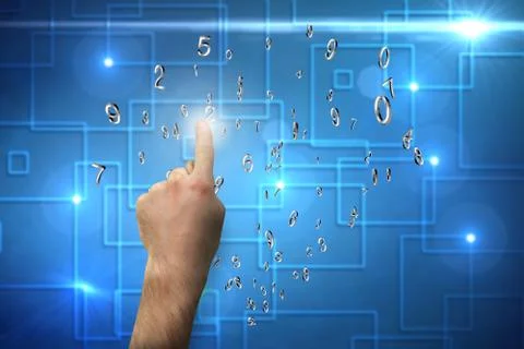 Composite image of hand pointing Stock Illustration