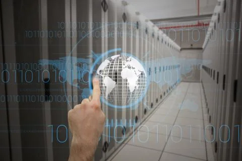 Composite image of hand pointing イラスト素材