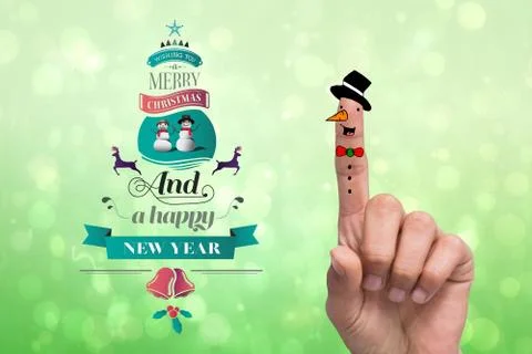 Composite image of hand pointing Illustrazione stock