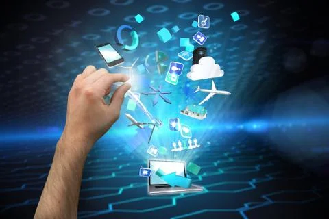 Composite image of hand presenting イラスト素材