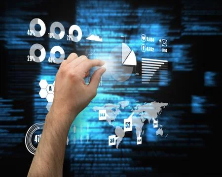 Composite image of hand presenting Stockillustratie